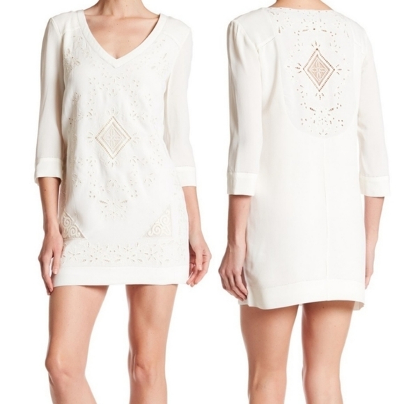 French Connection | Eyelet Shift Dress - Picture 1 of 8